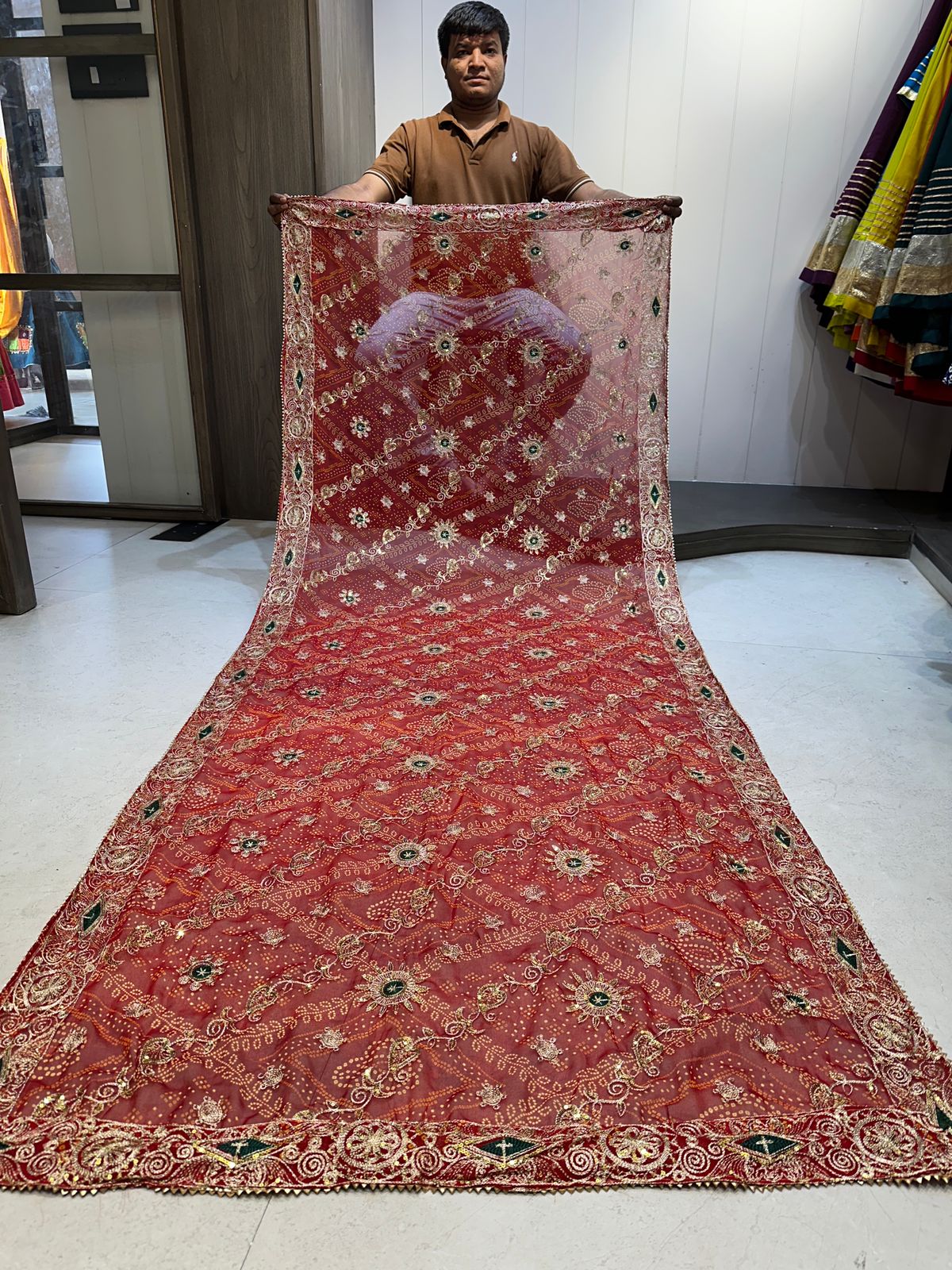 Pure Georgette Vintage Work Dupatta