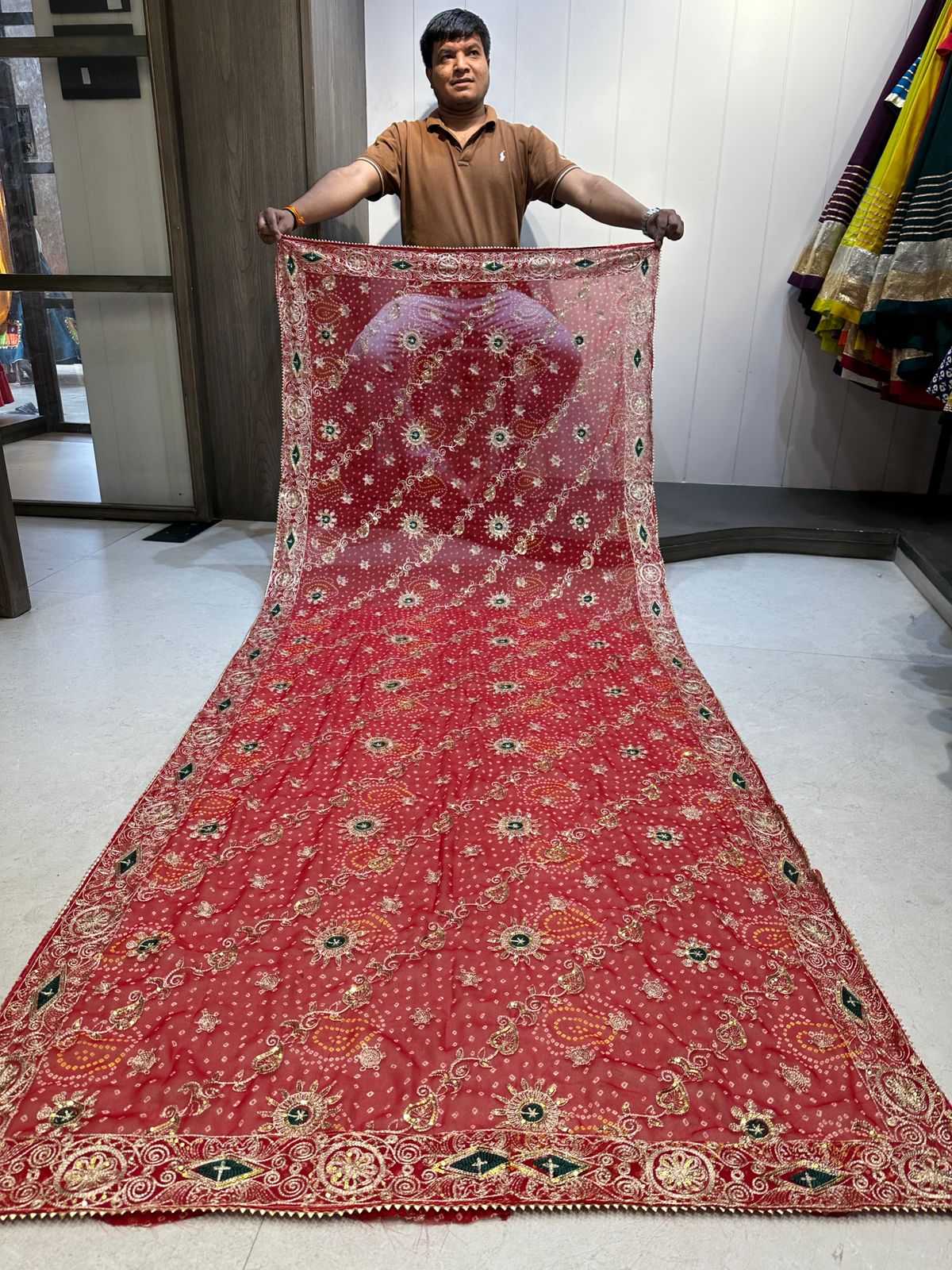 Pure Georgette Vintage Work Dupatta