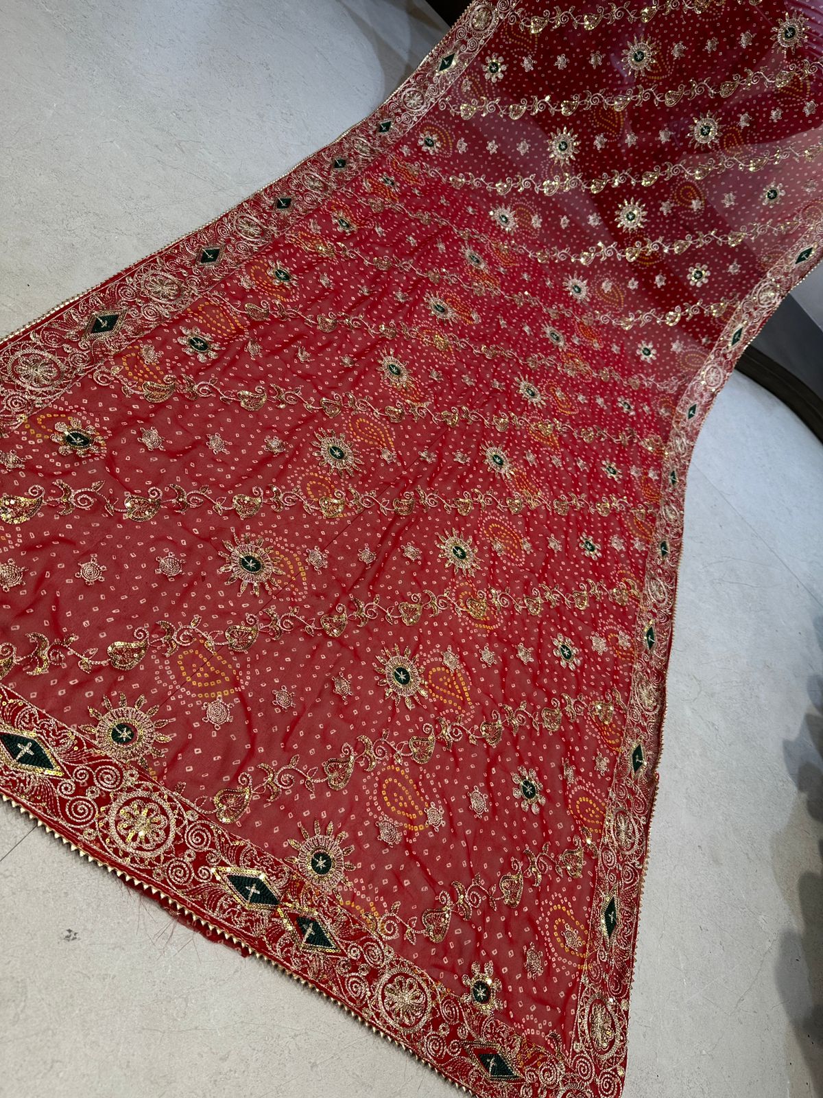 Pure Georgette Vintage Work Dupatta