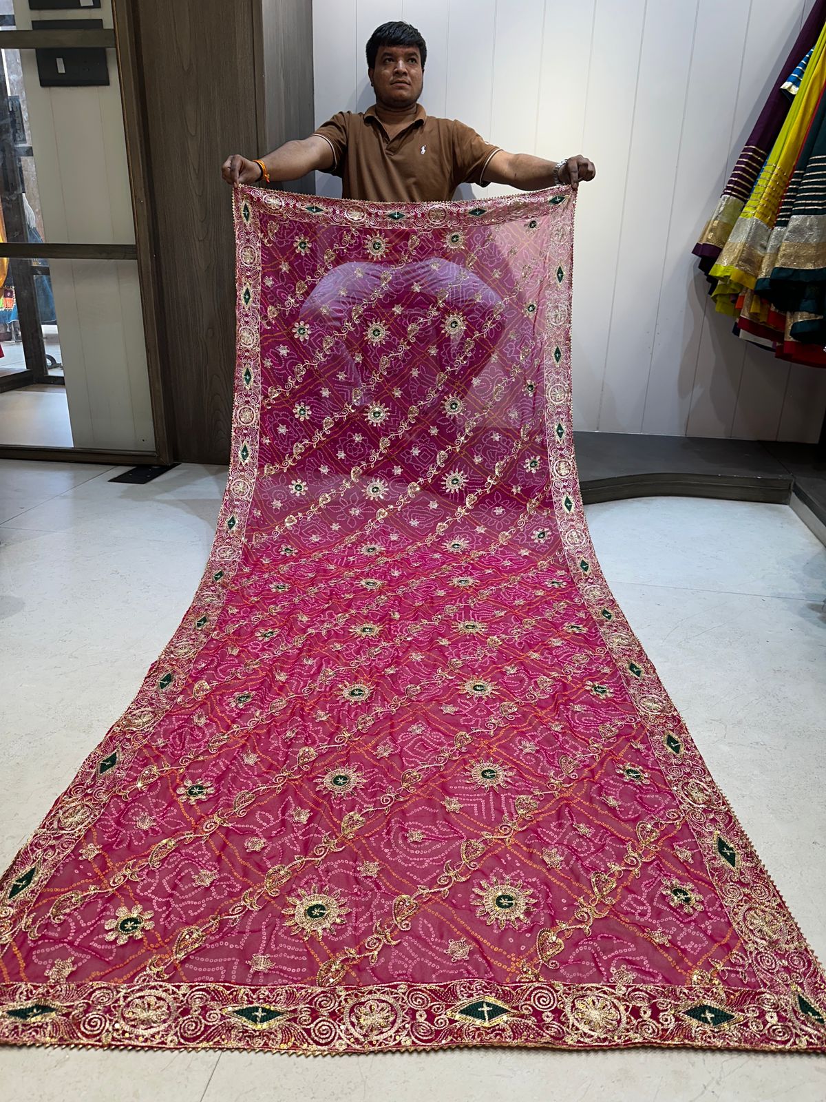 Pure Georgette Vintage Work Dupatta
