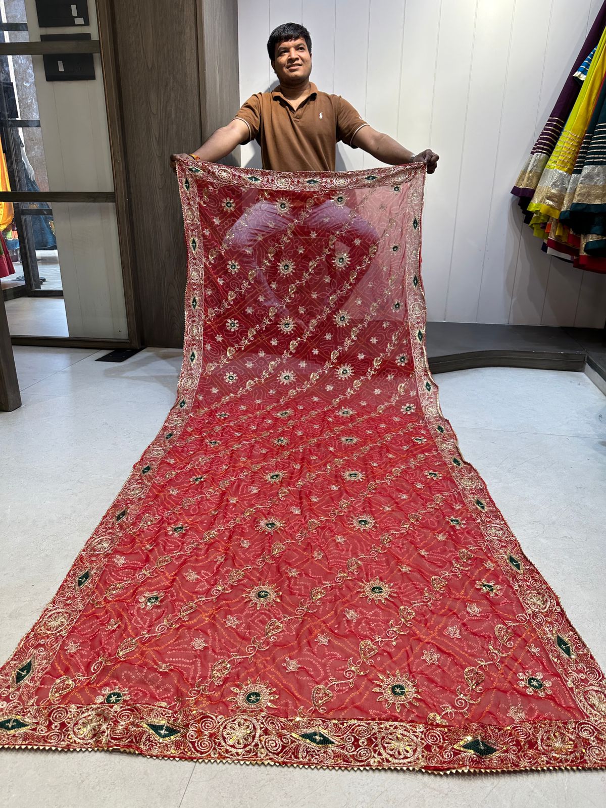 Pure Georgette Vintage Work Dupatta