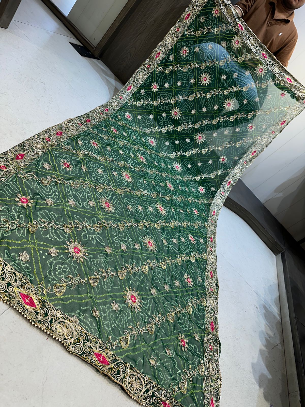 Pure Georgette Vintage Work Dupatta