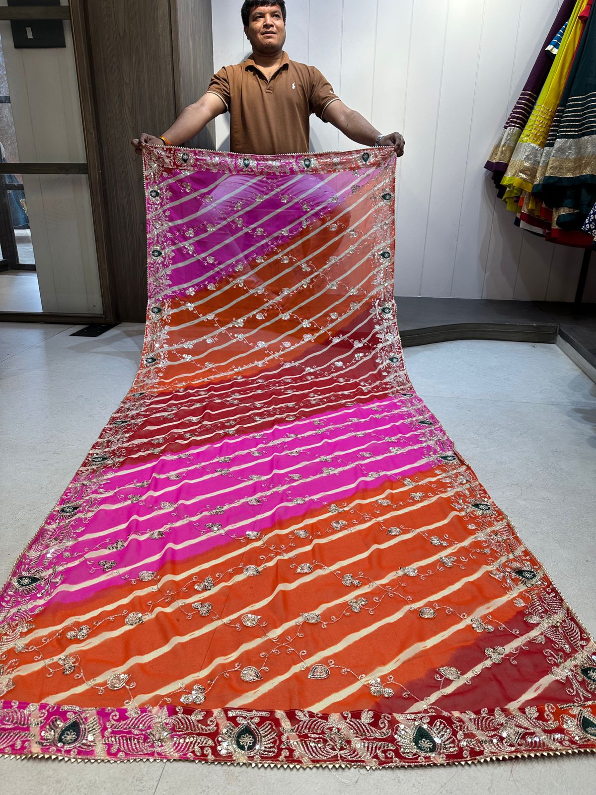 Pure Georgette Vintage Work Dupatta