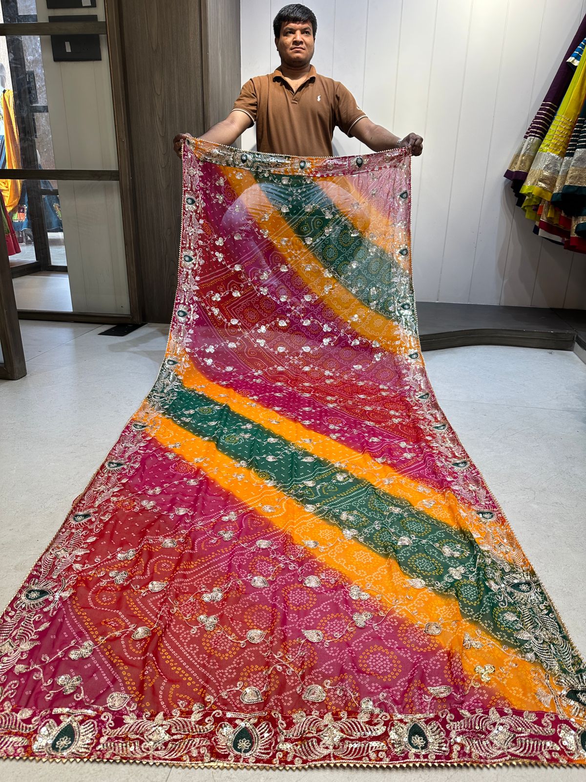 Pure Georgette Vintage Work Dupatta