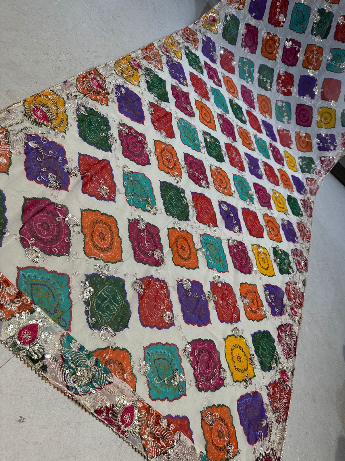 Pure Georgette Vintage Work Dupatta