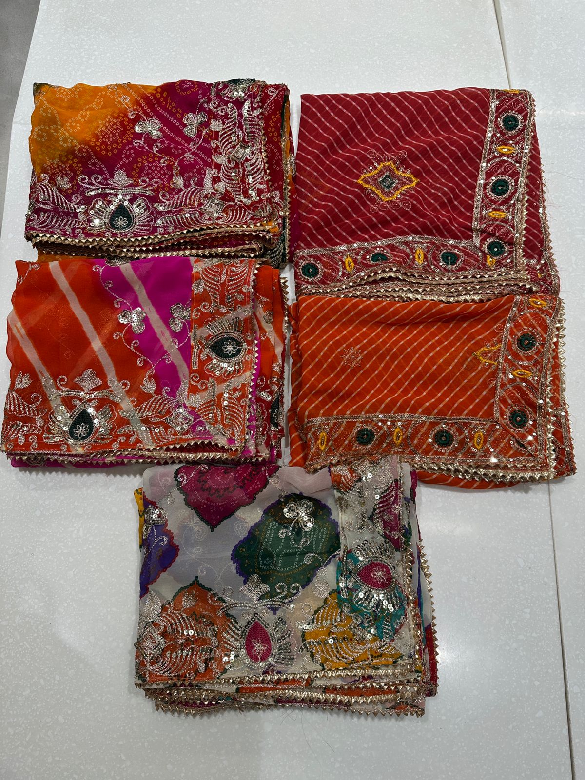 Pure Georgette Vintage Work Dupatta