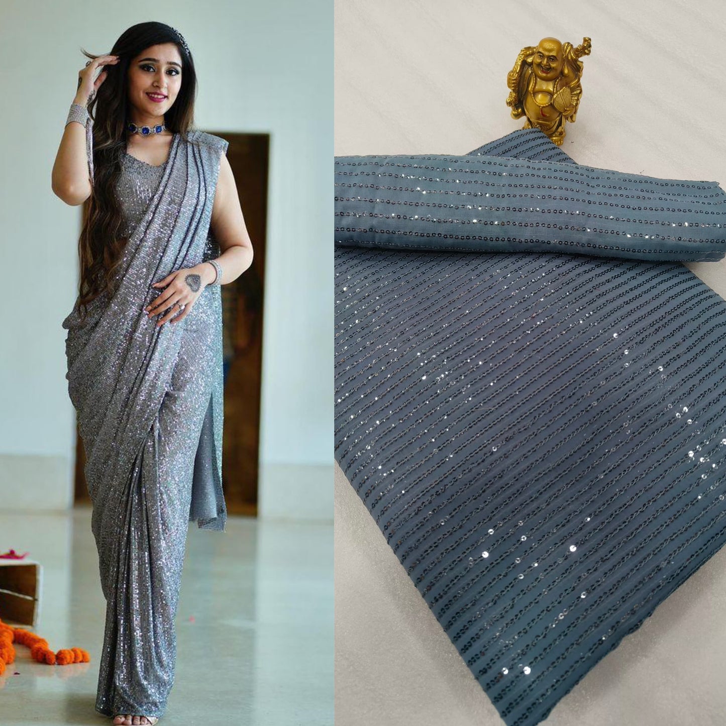 Sequin Saree