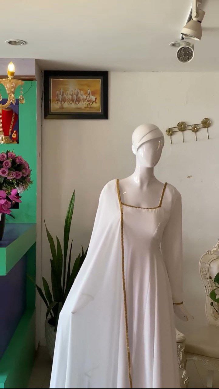 Plain Georgette Gown