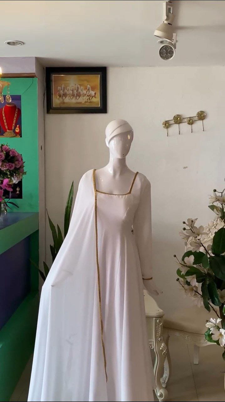 Plain Georgette Gown