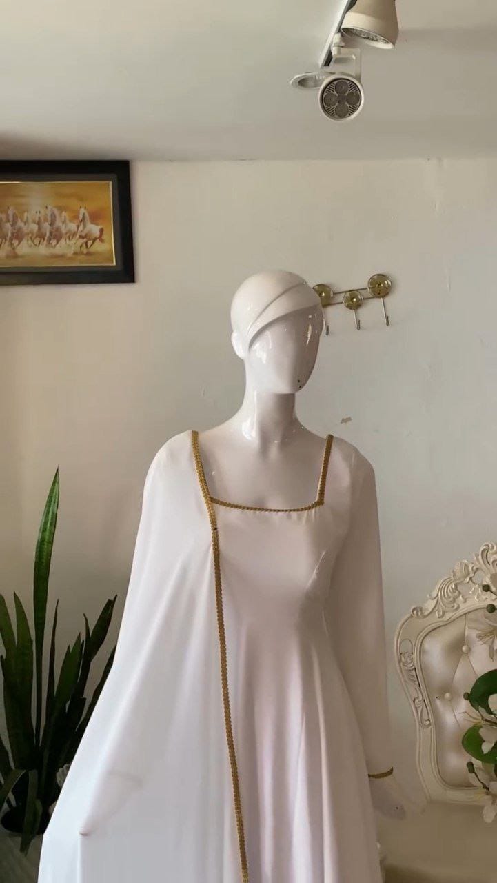 Plain Georgette Gown