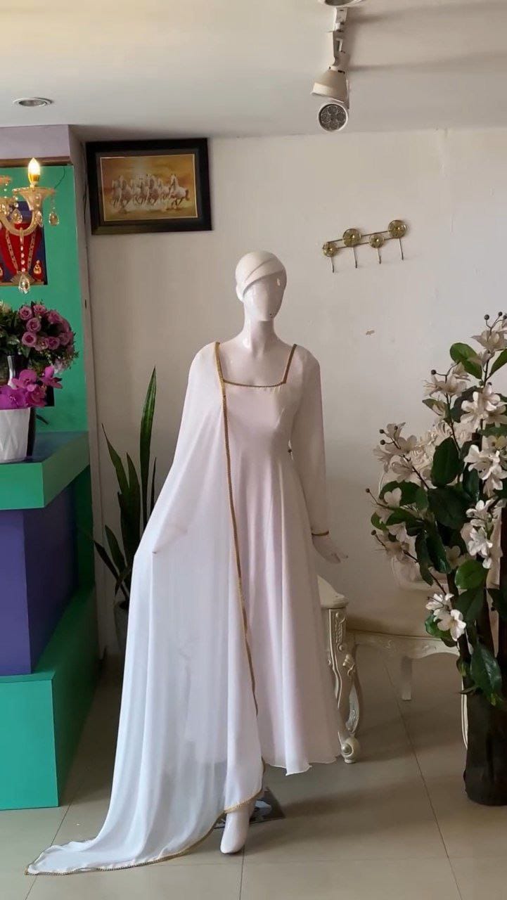 Plain Georgette Gown