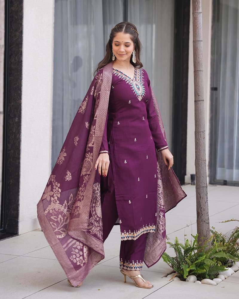 Three Piece Anarkali Suit