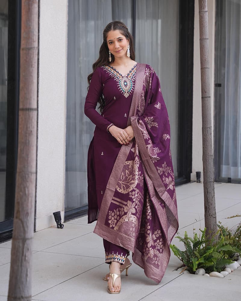 Three Piece Anarkali Suit