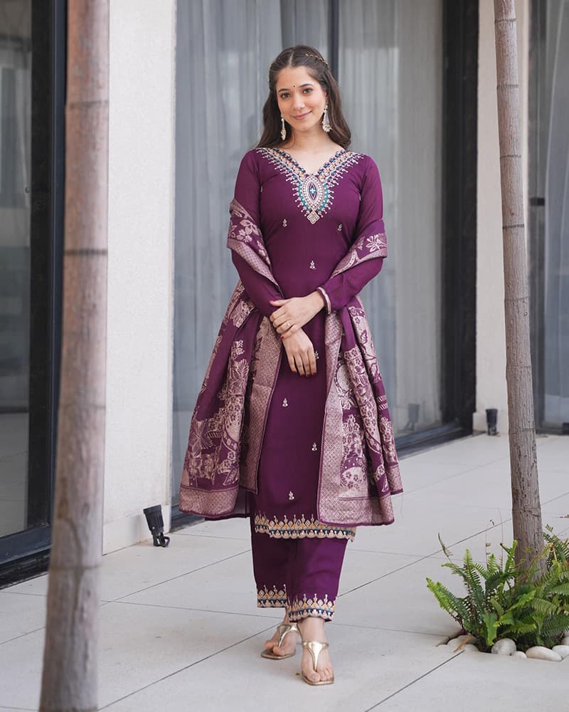 Three Piece Anarkali Suit