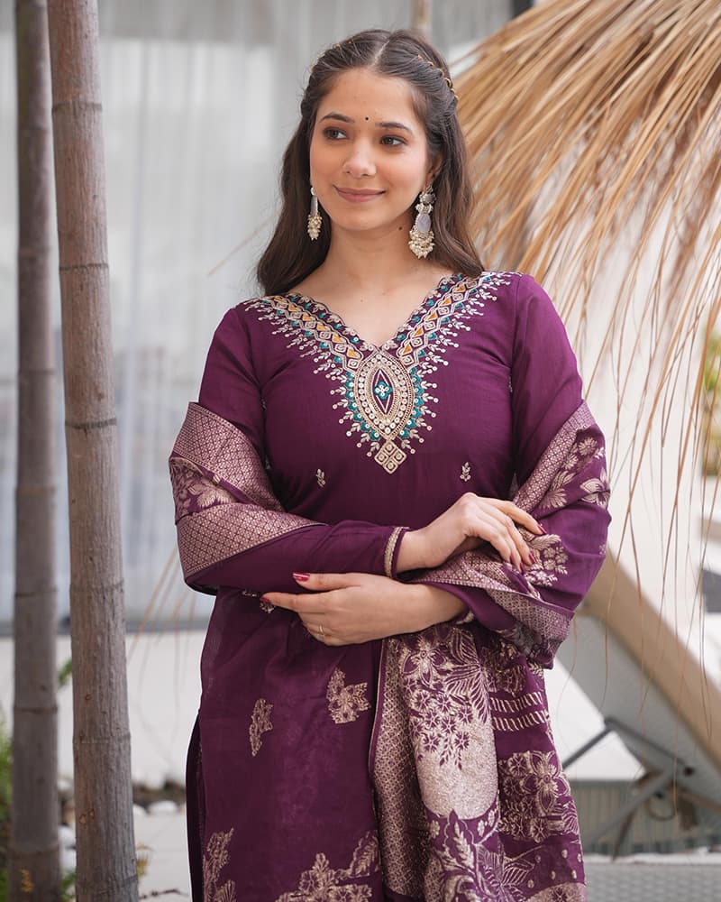 Three Piece Anarkali Suit
