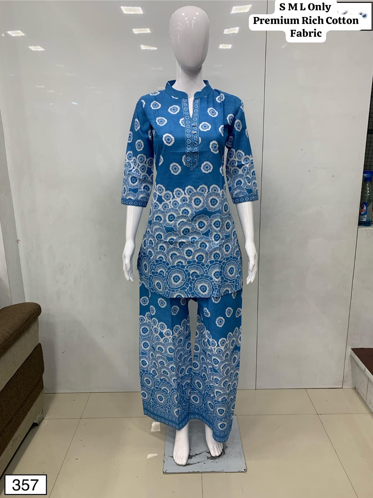 COTTON PRINTED PALAZZO CO-ORD SET