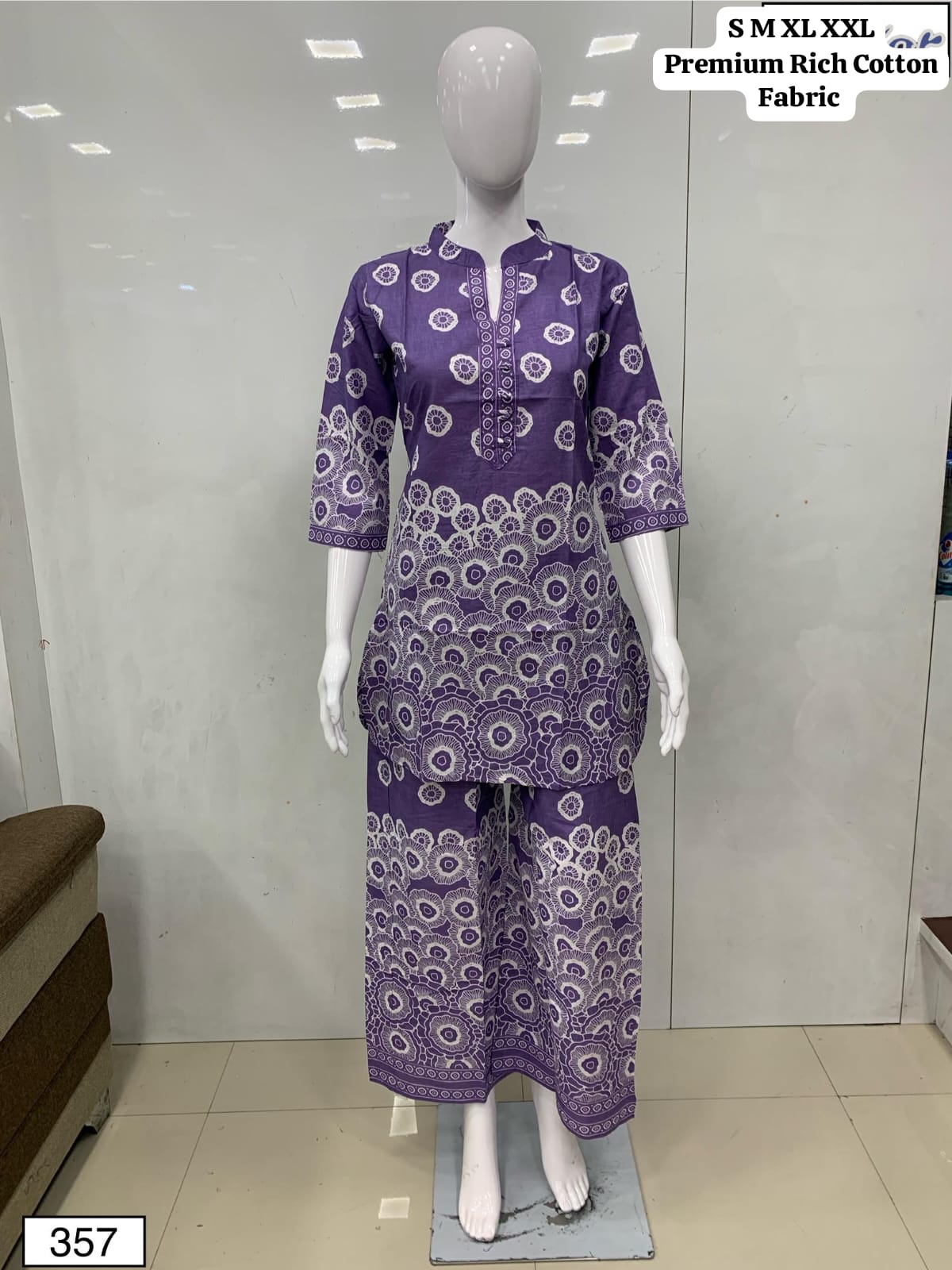 COTTON PRINTED PALAZZO CO-ORD SET