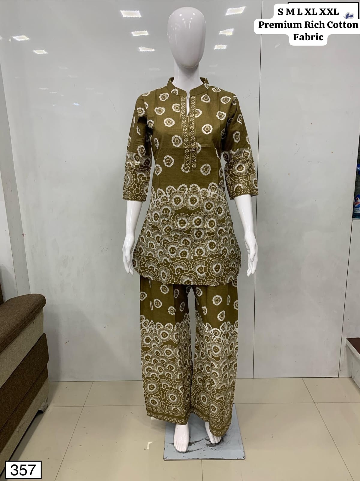 COTTON PRINTED PALAZZO CO-ORD SET