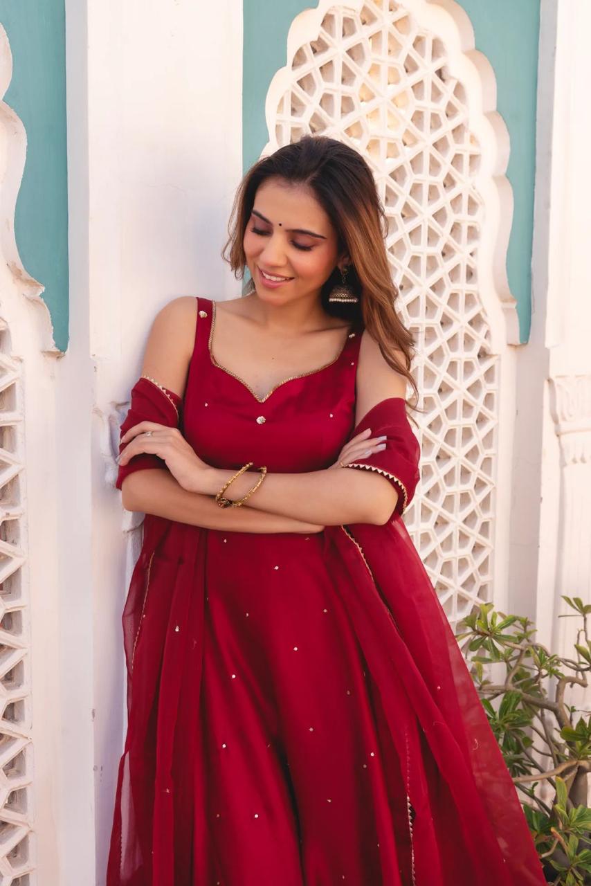 Anarkali Gown With Dupatta