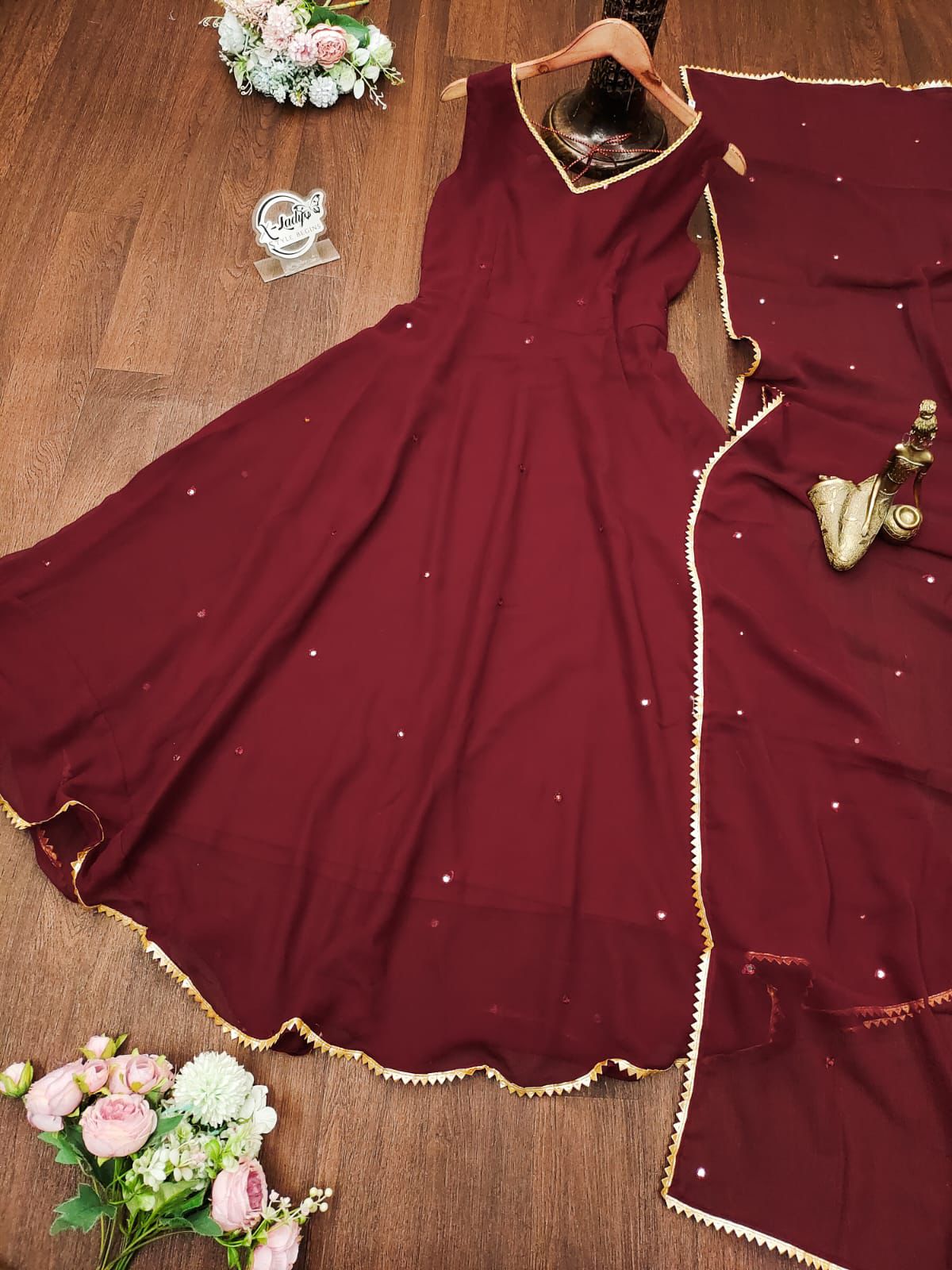 Anarkali Gown With Dupatta
