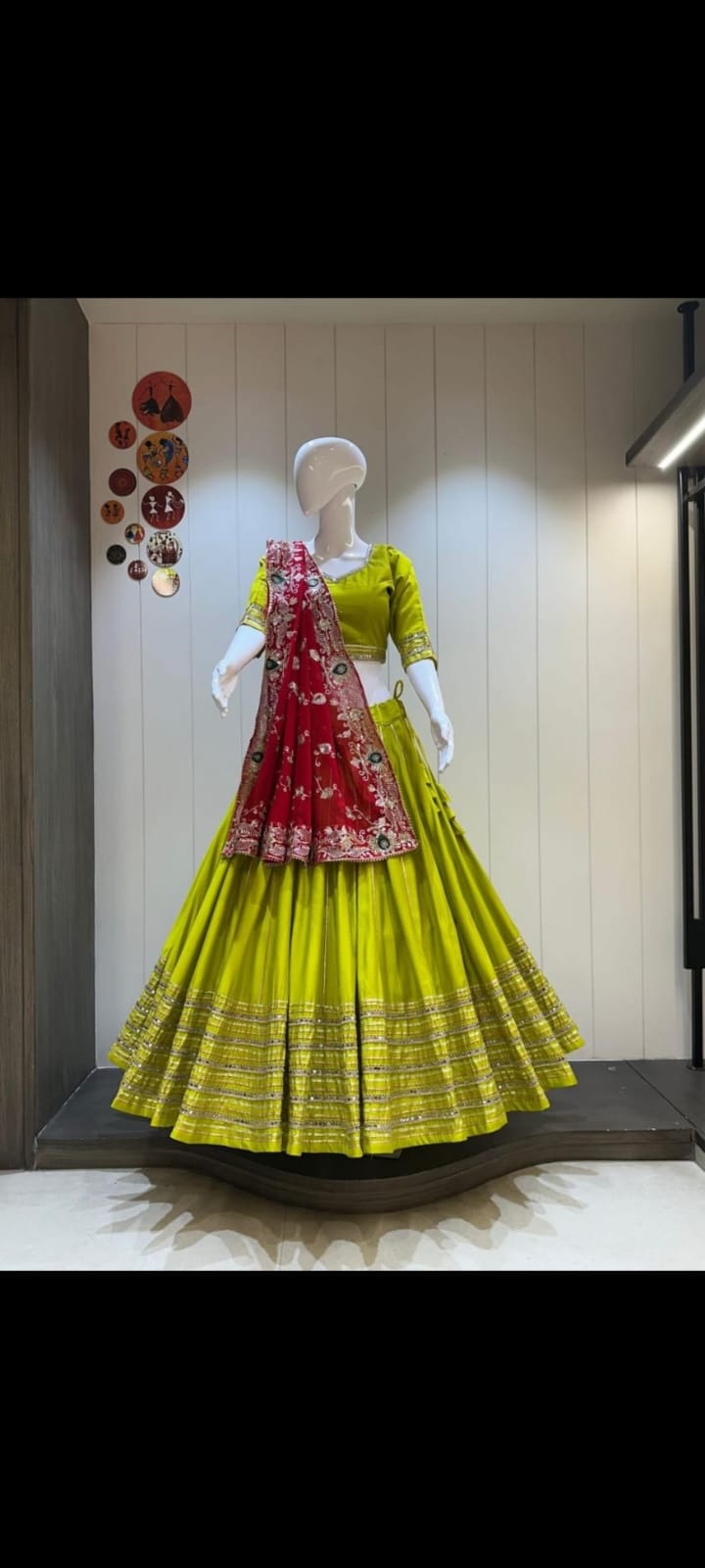 Pure Roman Silk Chaniya Choli