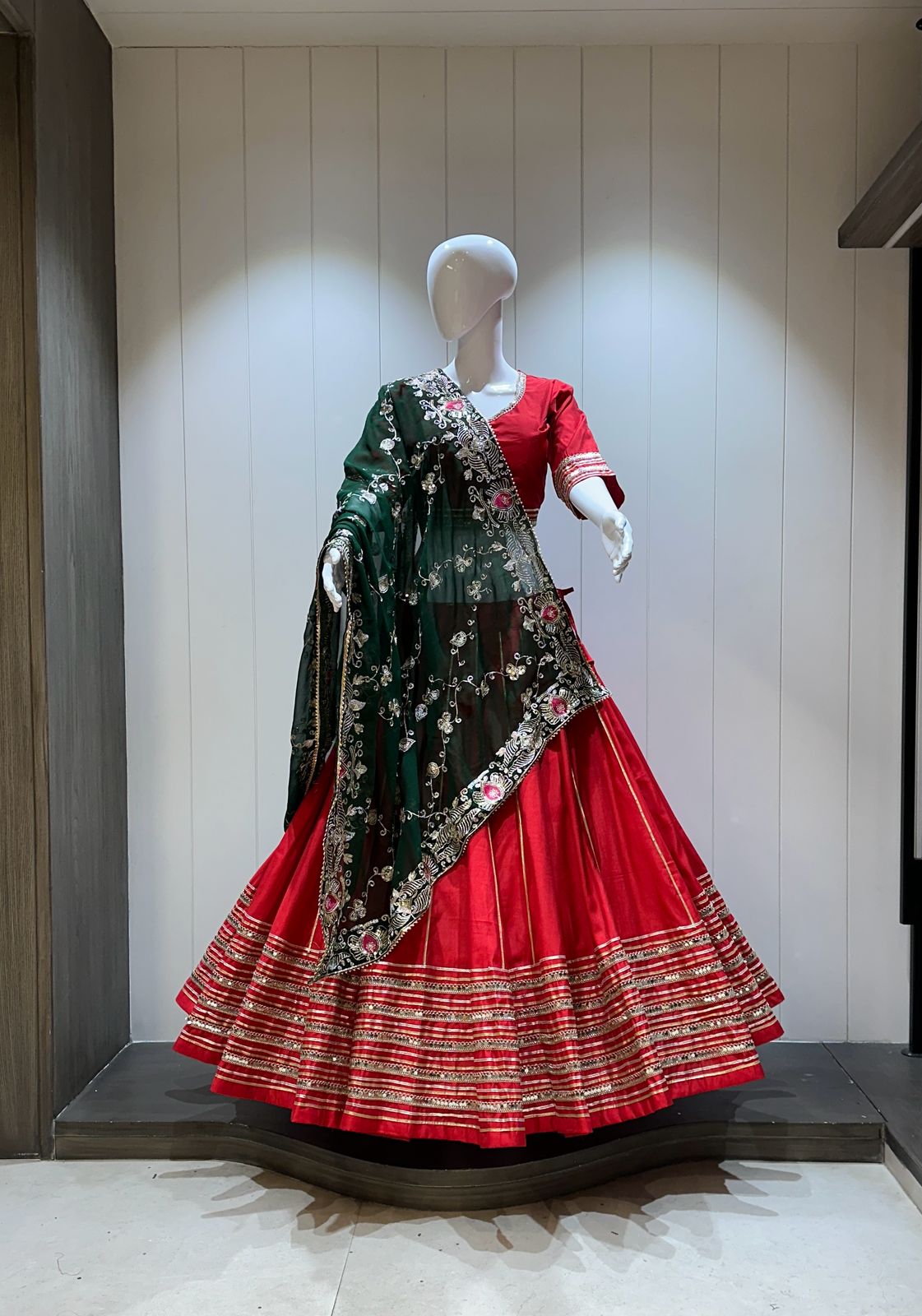 Pure Roman Silk Chaniya Choli