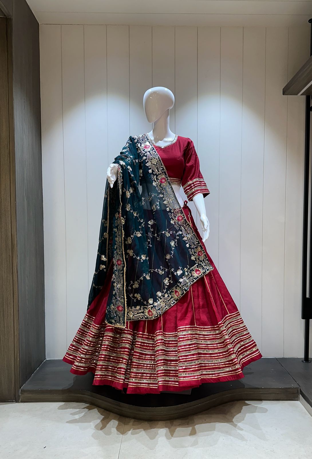 Pure Roman Silk Chaniya Choli