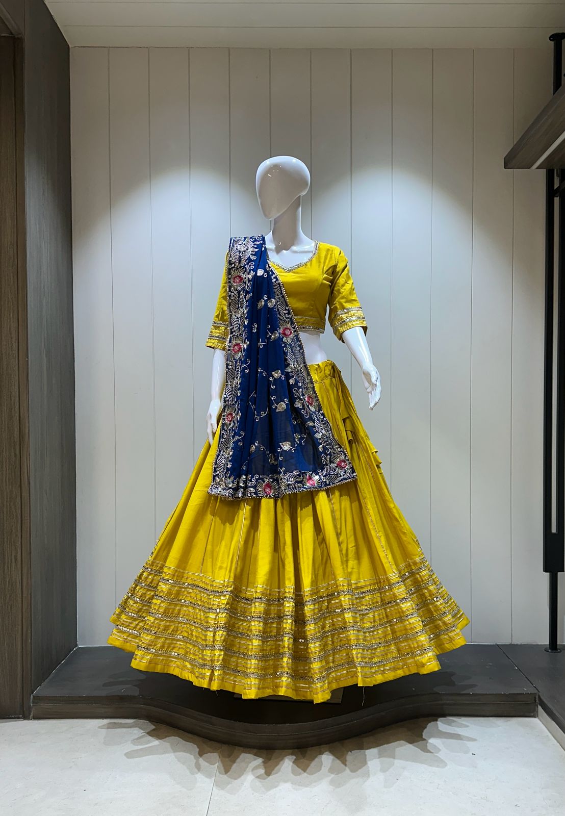 Pure Roman Silk Chaniya Choli