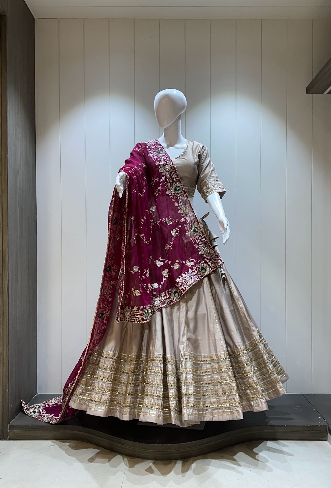 Pure Roman Silk Chaniya Choli