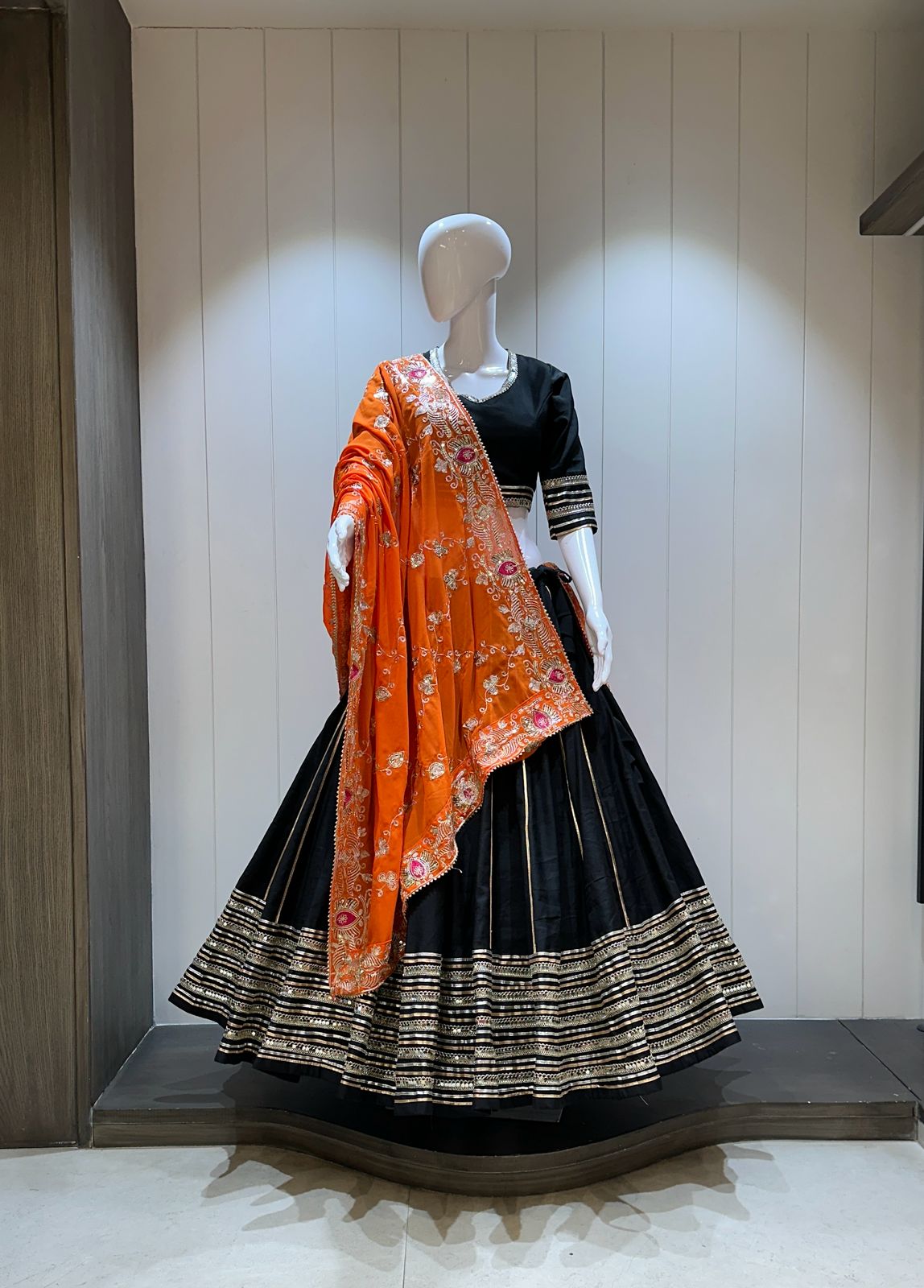 Pure Roman Silk Chaniya Choli