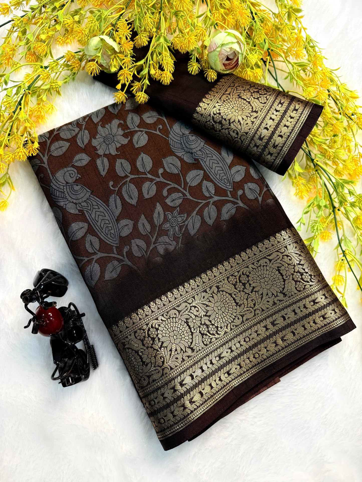 Qalamqari Design Saree