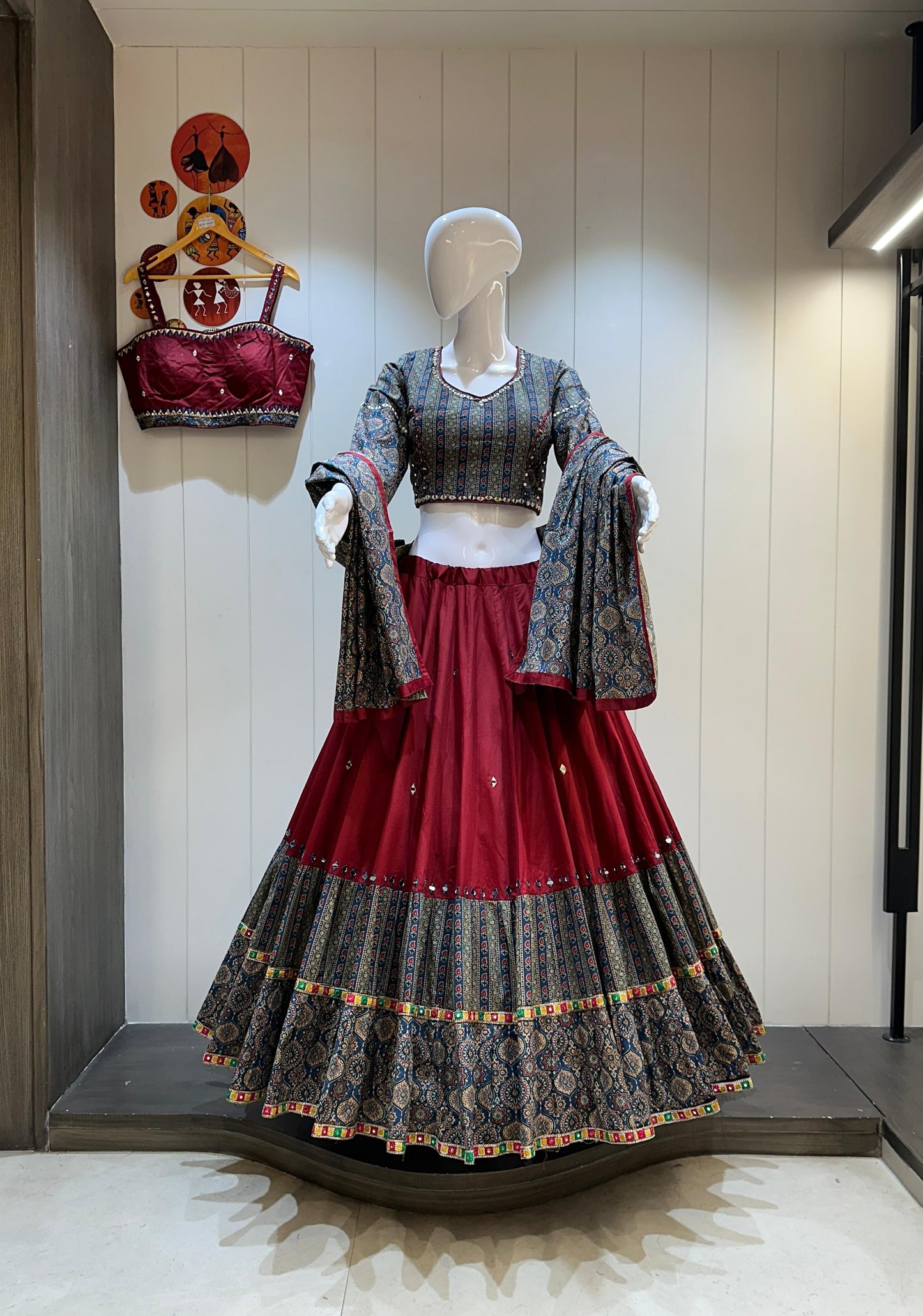 Pure Jaam Cotton Double Blouse Chaniya Choli
