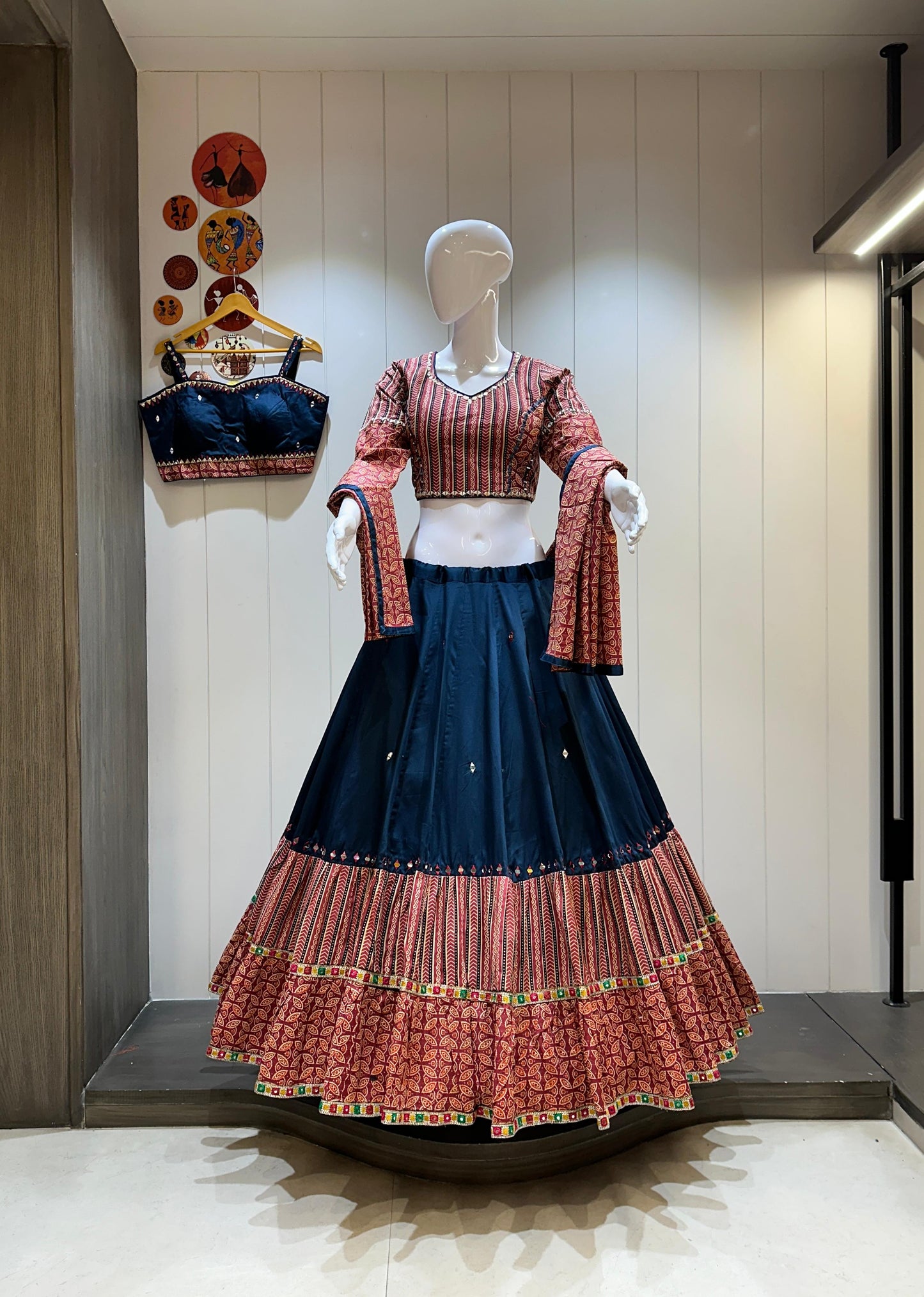 Pure Jaam Cotton Double Blouse Chaniya Choli