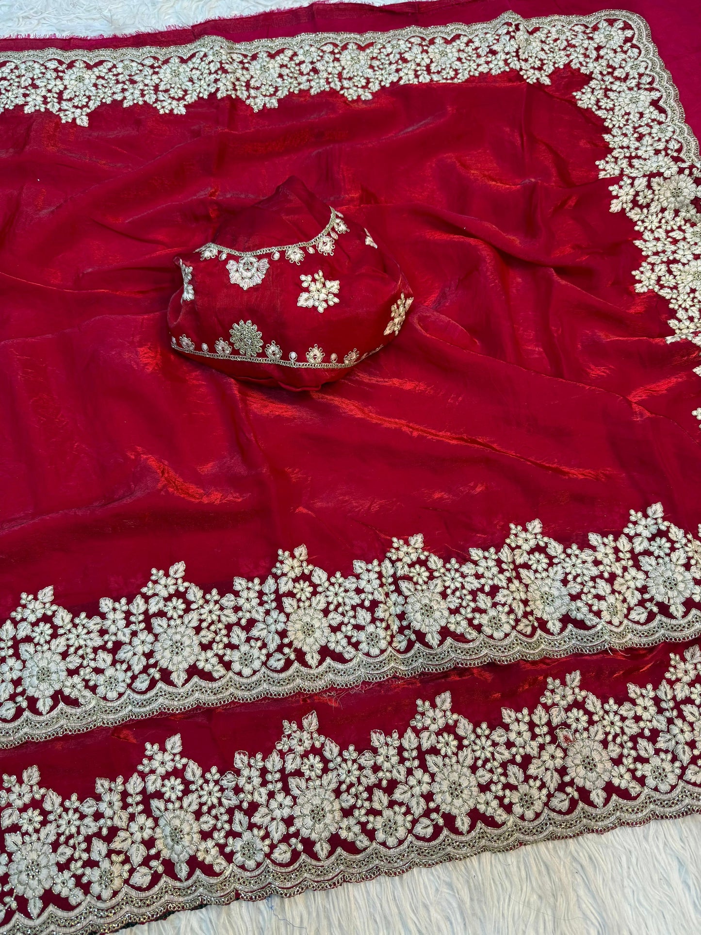 Space Silk Fabric Saree