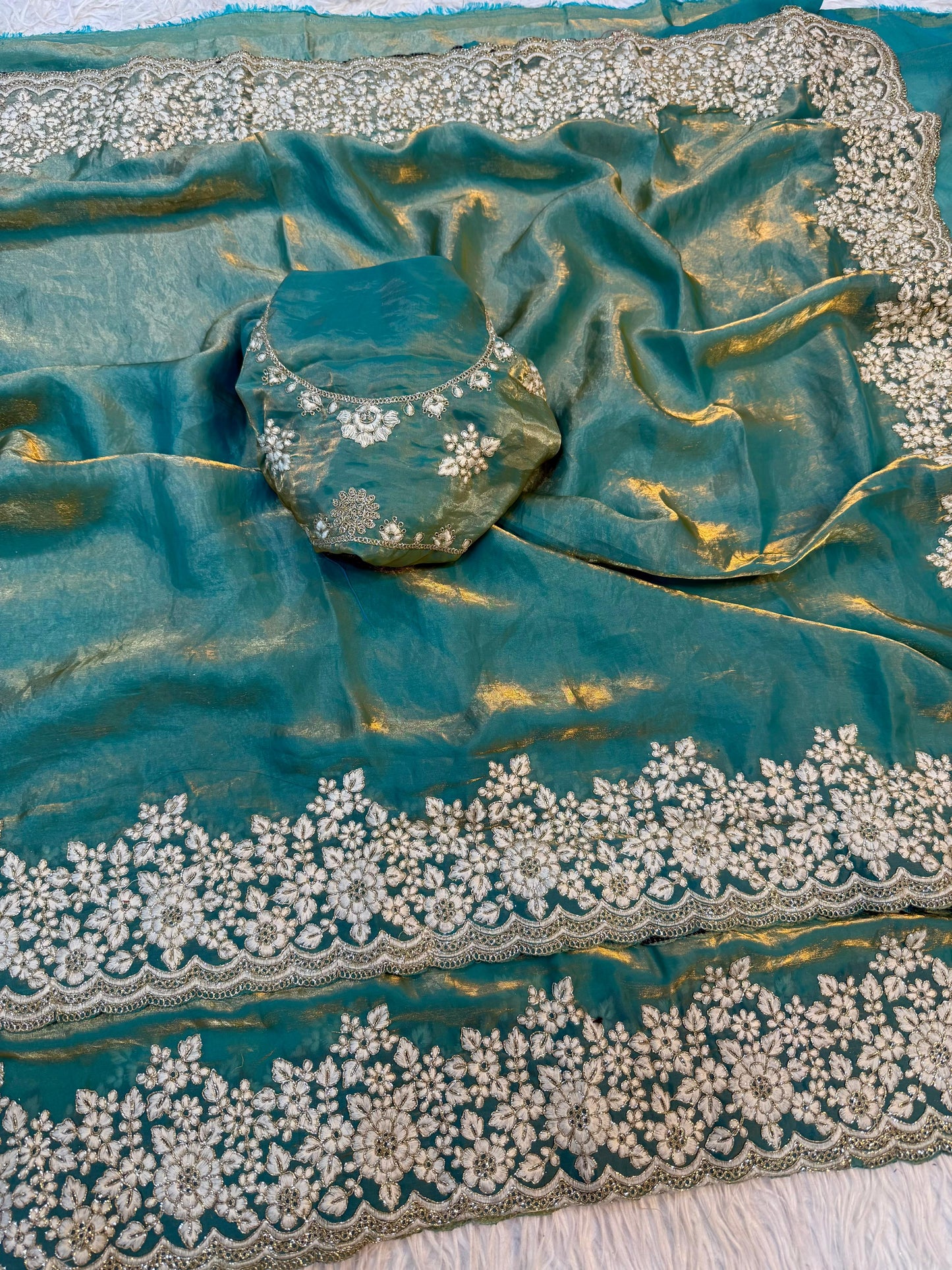 Space Silk Fabric Saree