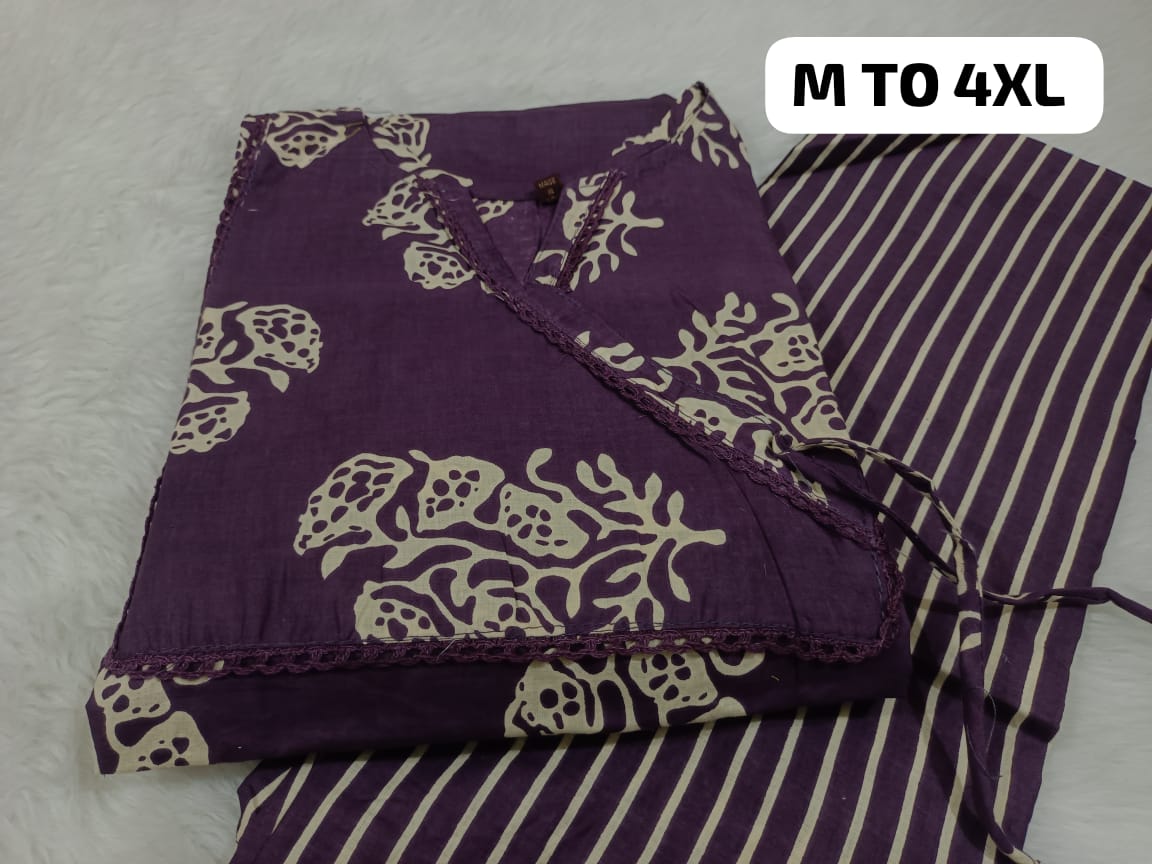 Jaipuri Cambric Cotton Kurti Pant Set