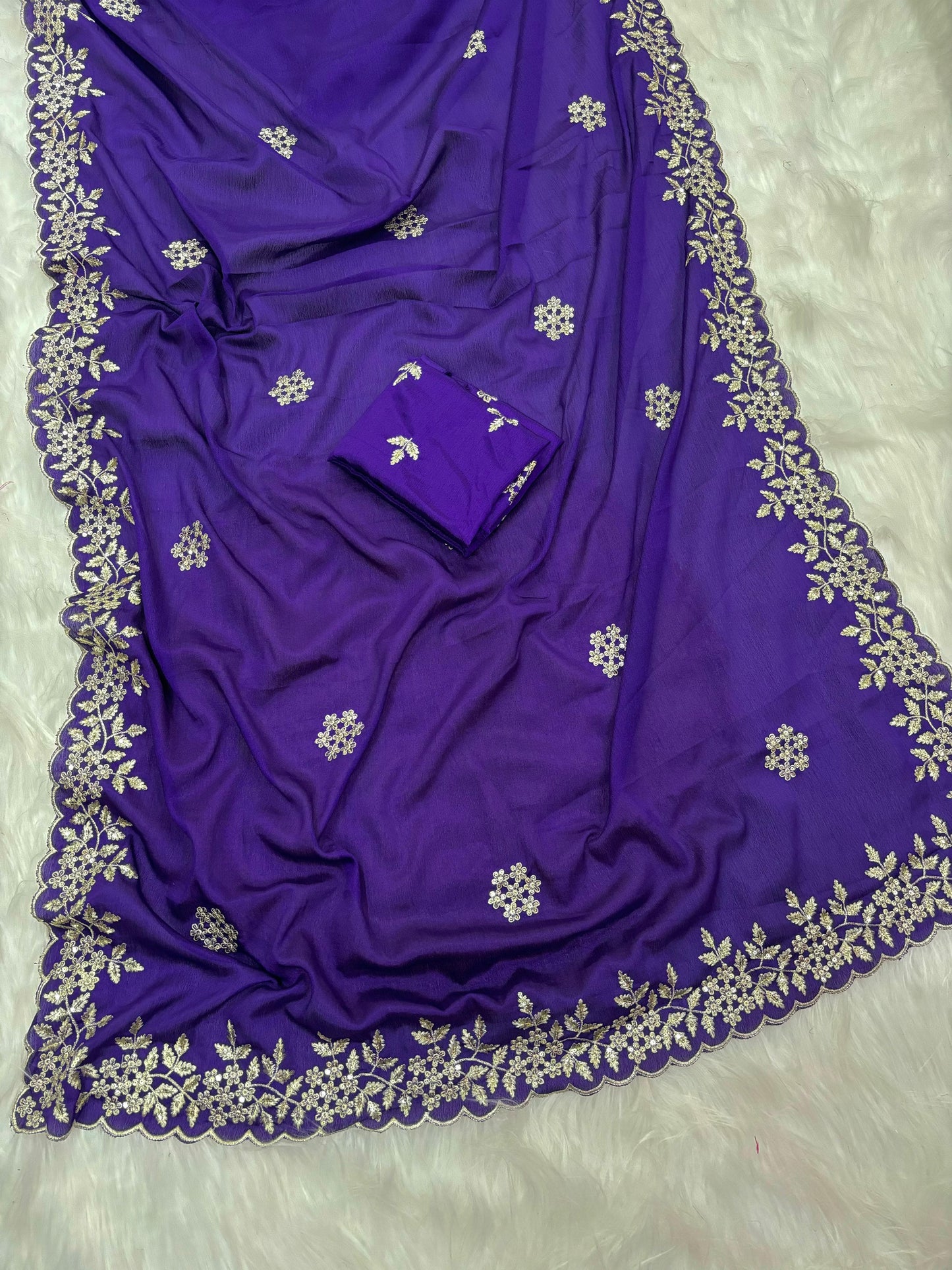 Embroidery Work Saree