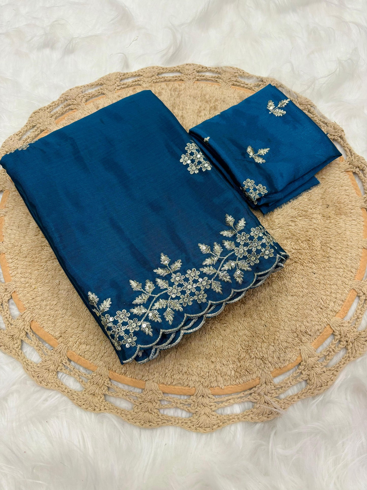 Embroidery Work Saree