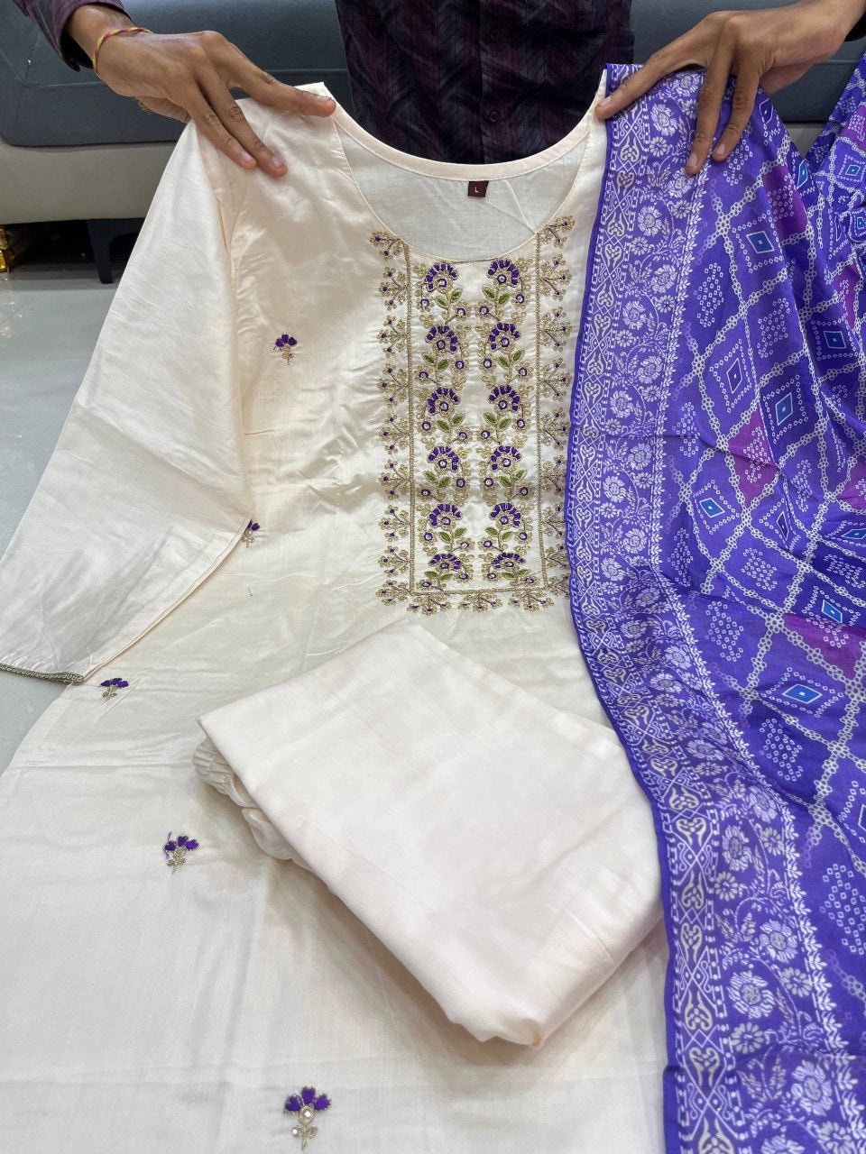 Banarasi Bandhej Suit Set