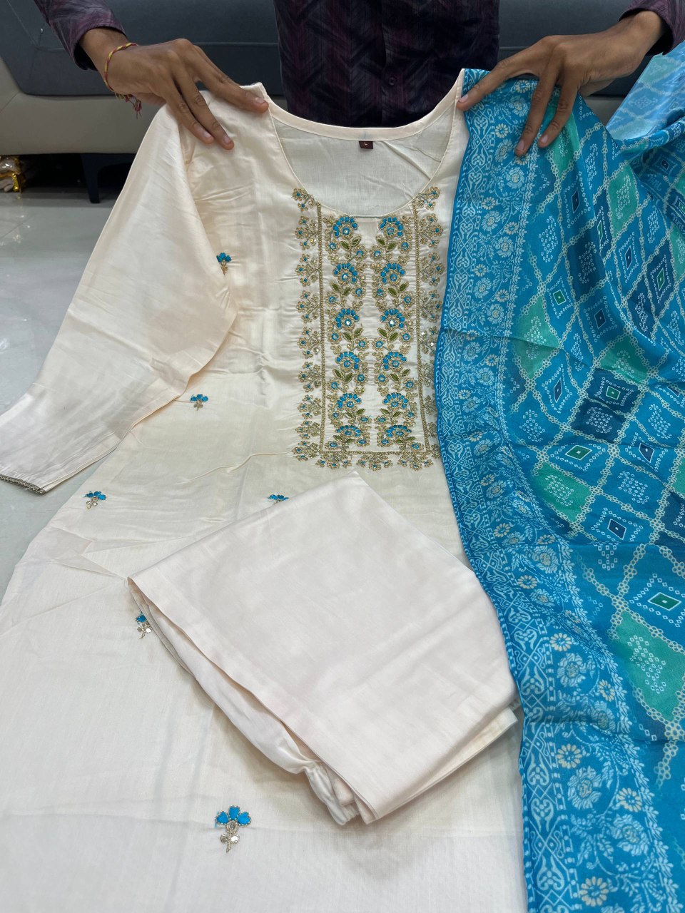 Banarasi Bandhej Suit Set