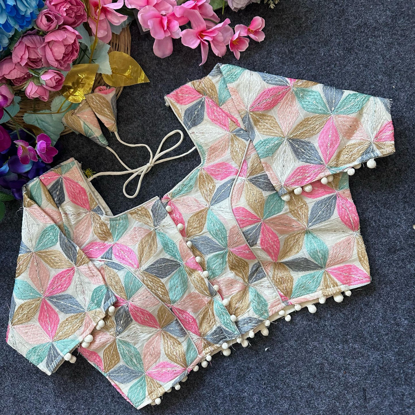 Pure Camric Cotton Dyeable Blouse