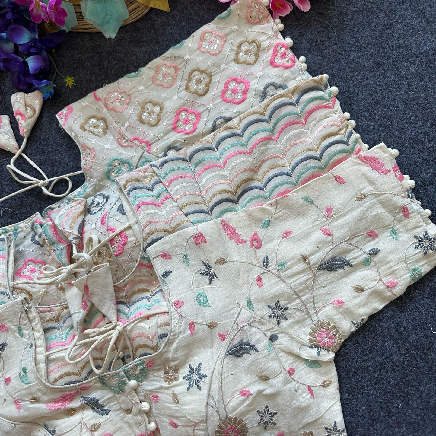 Pure Camric Cotton Dyeable Blouse