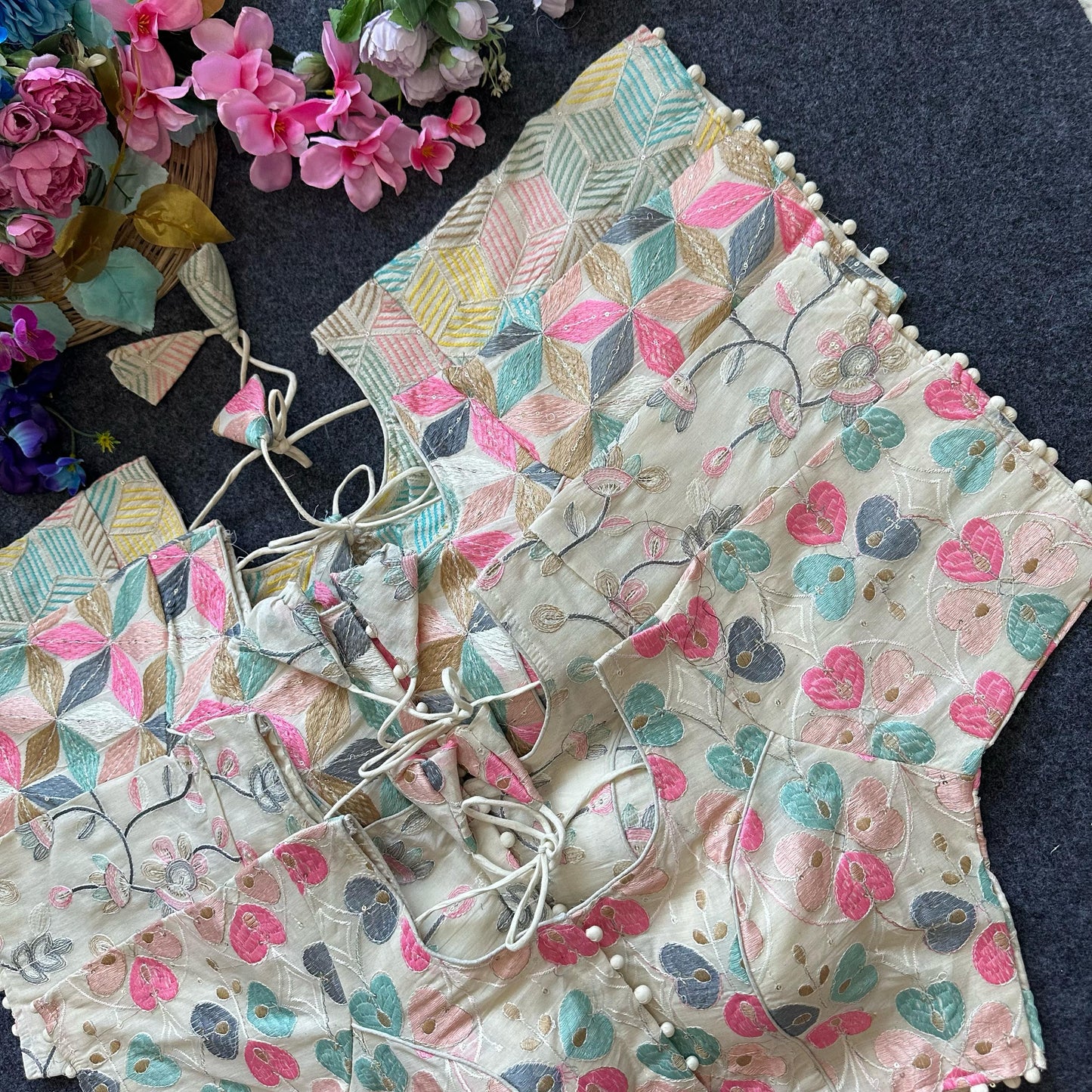 Pure Camric Cotton Dyeable Blouse