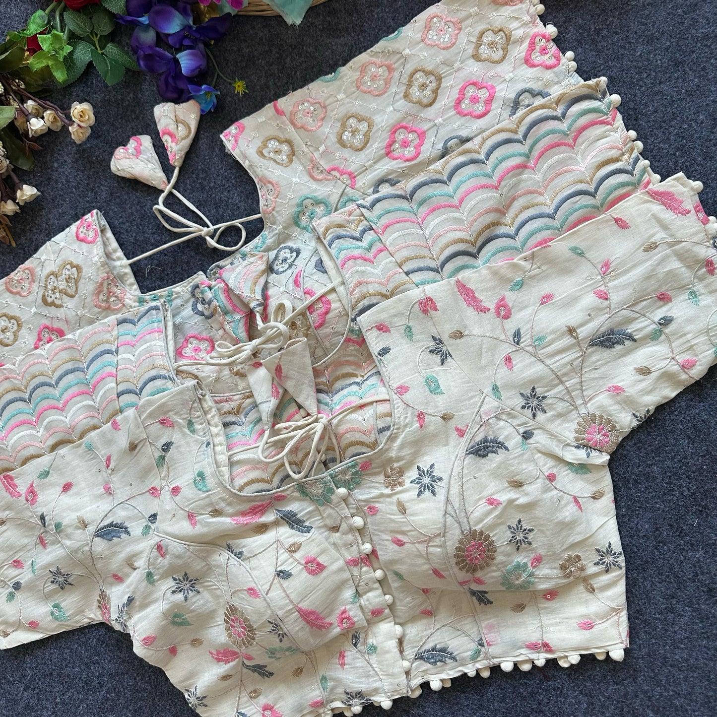 Pure Camric Cotton Dyeable Blouse
