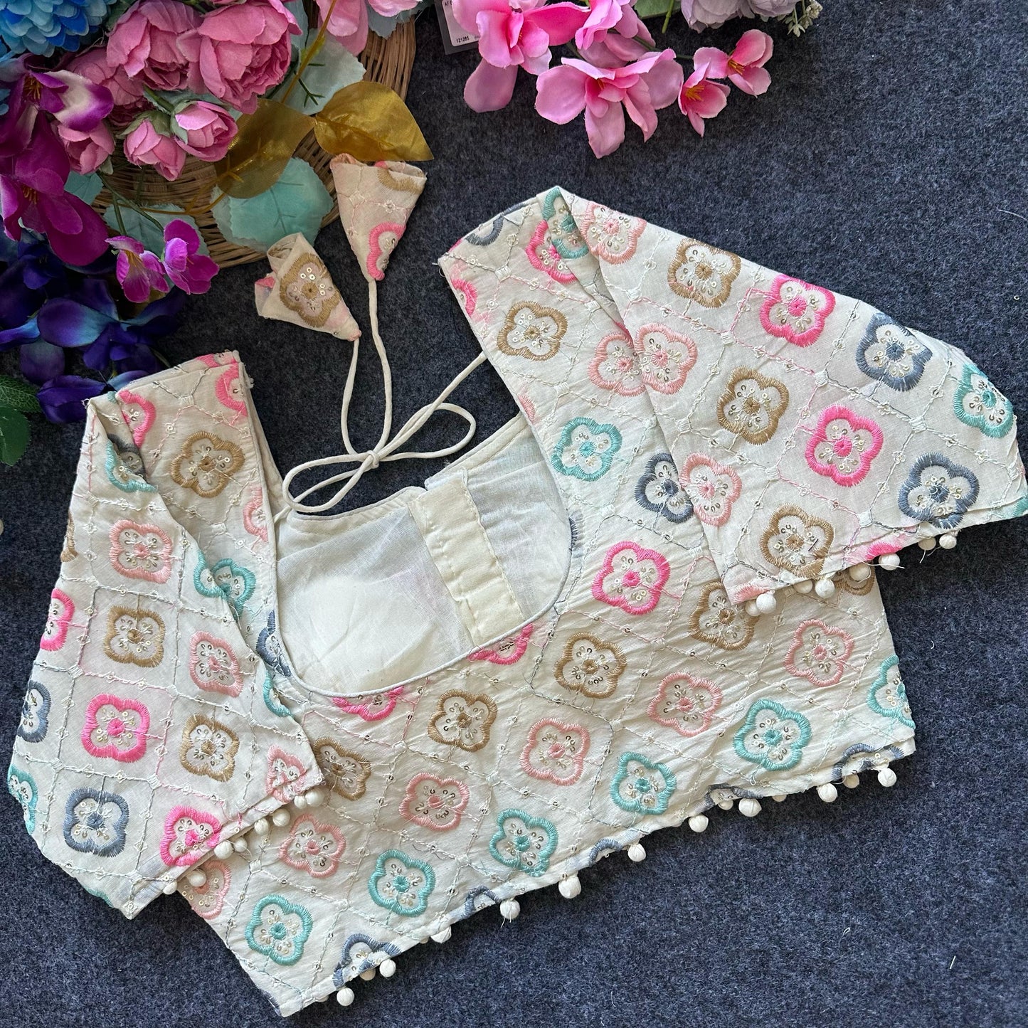 Pure Camric Cotton Dyeable Blouse