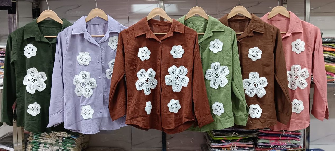 Floral Patch Embroidered Shirt