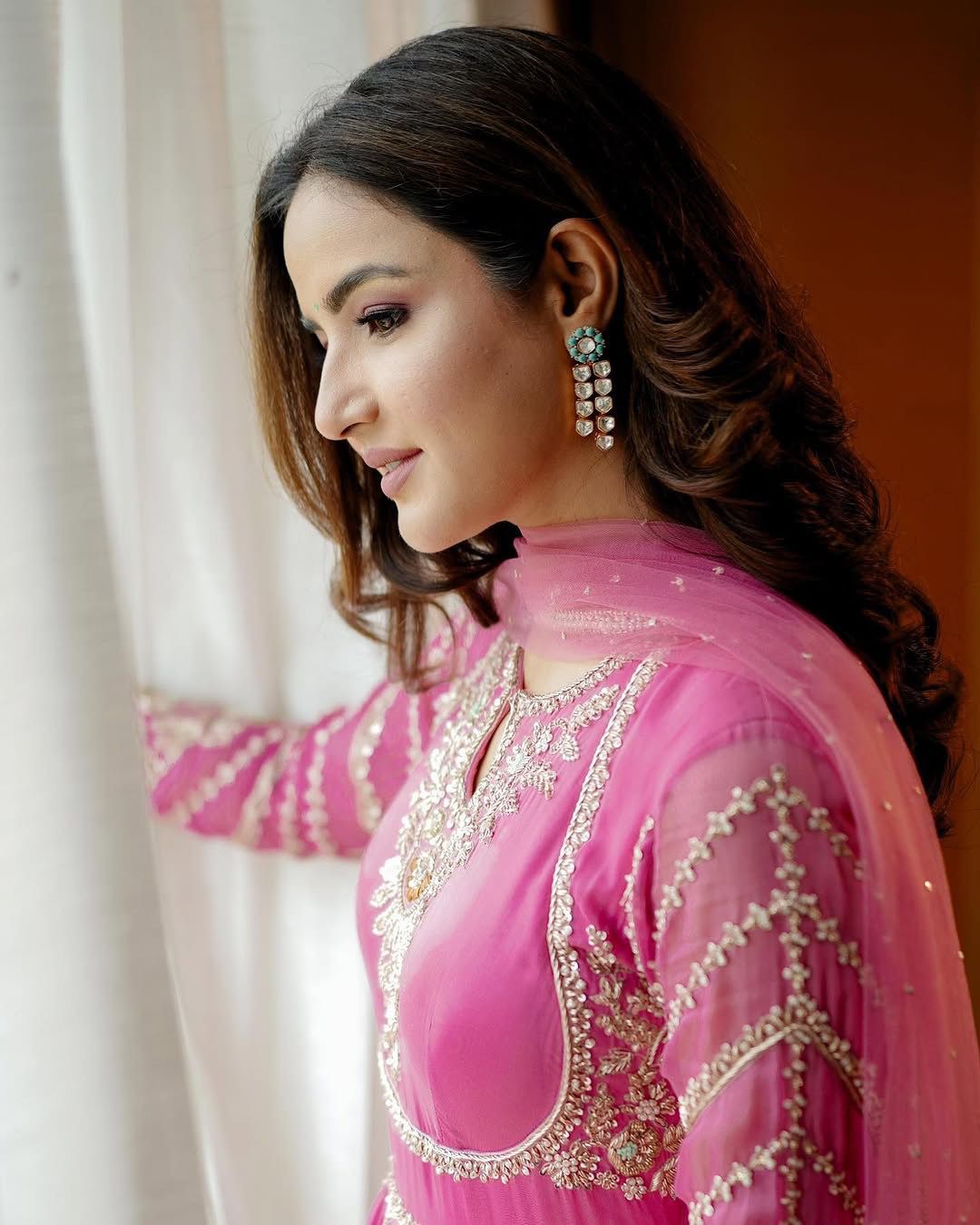 Embroidery Sequence Work Gown