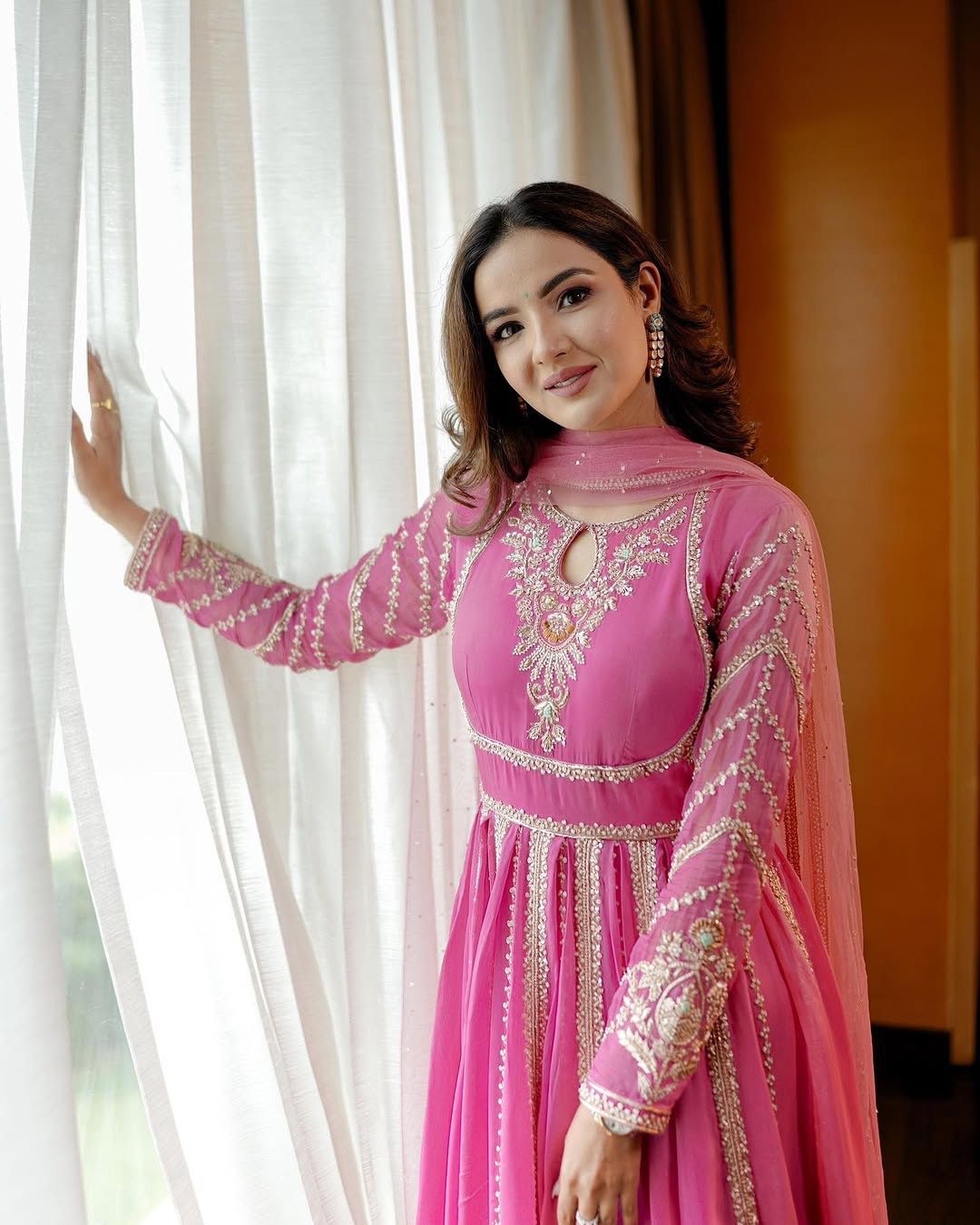 Embroidery Sequence Work Gown