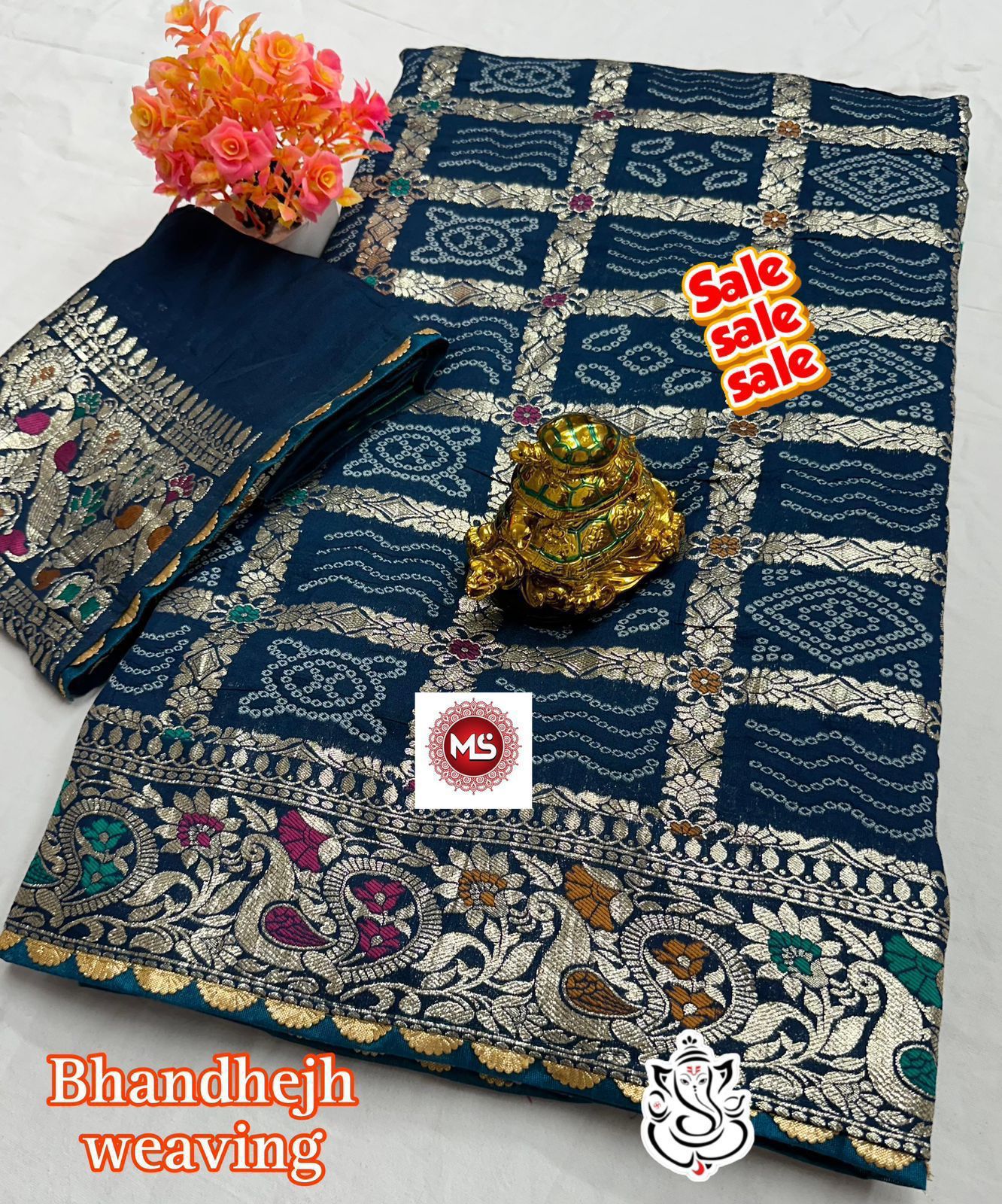 Viscose Meenakari Bandej Saree