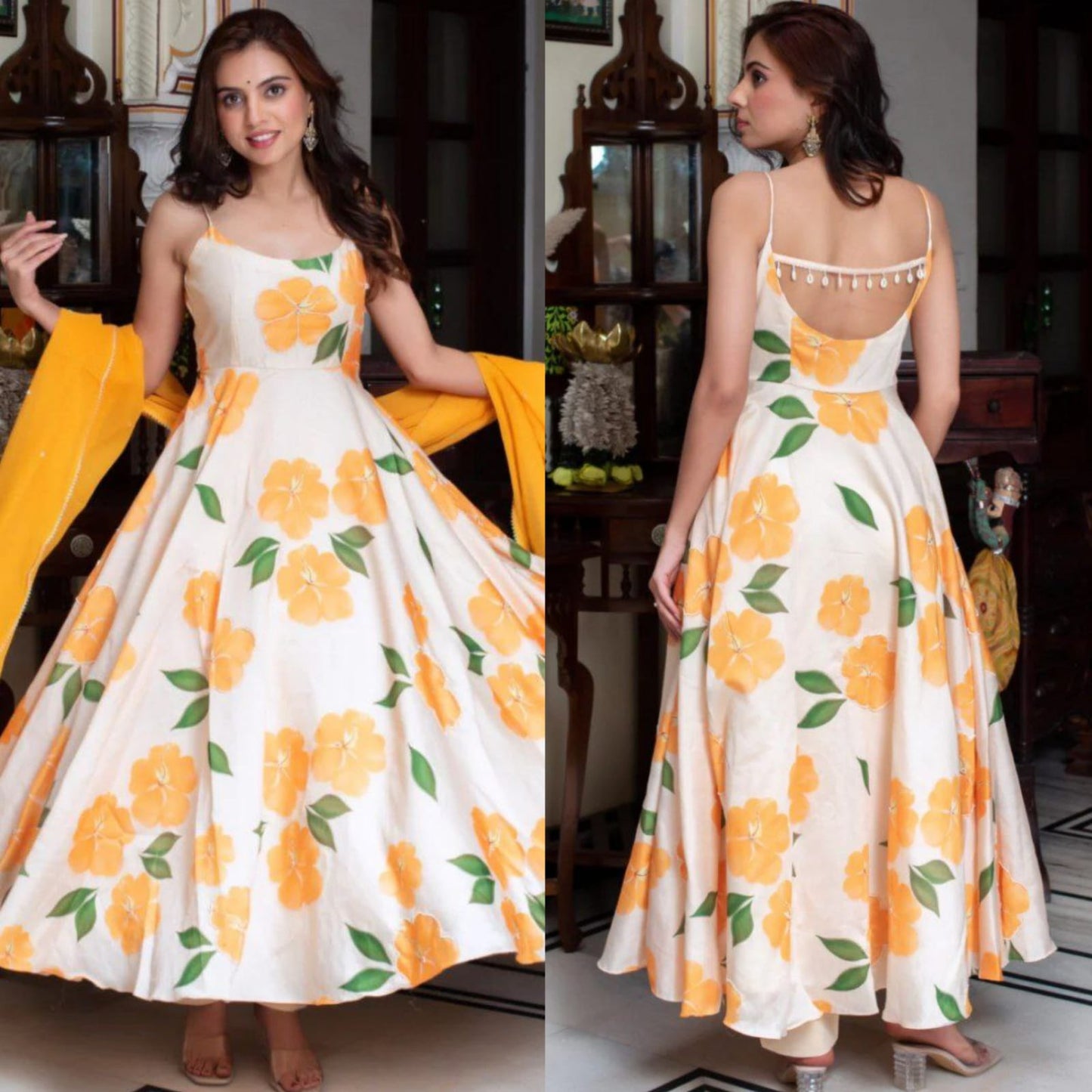 Sunshine Bloom Designer Gown